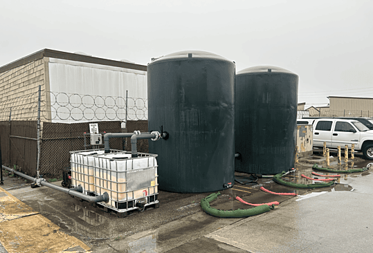 Intermediate BMPs laid out in front of a treatment system